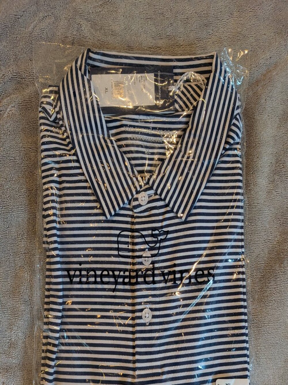 Vineyard Vines performance polo Mens XL Navy/white